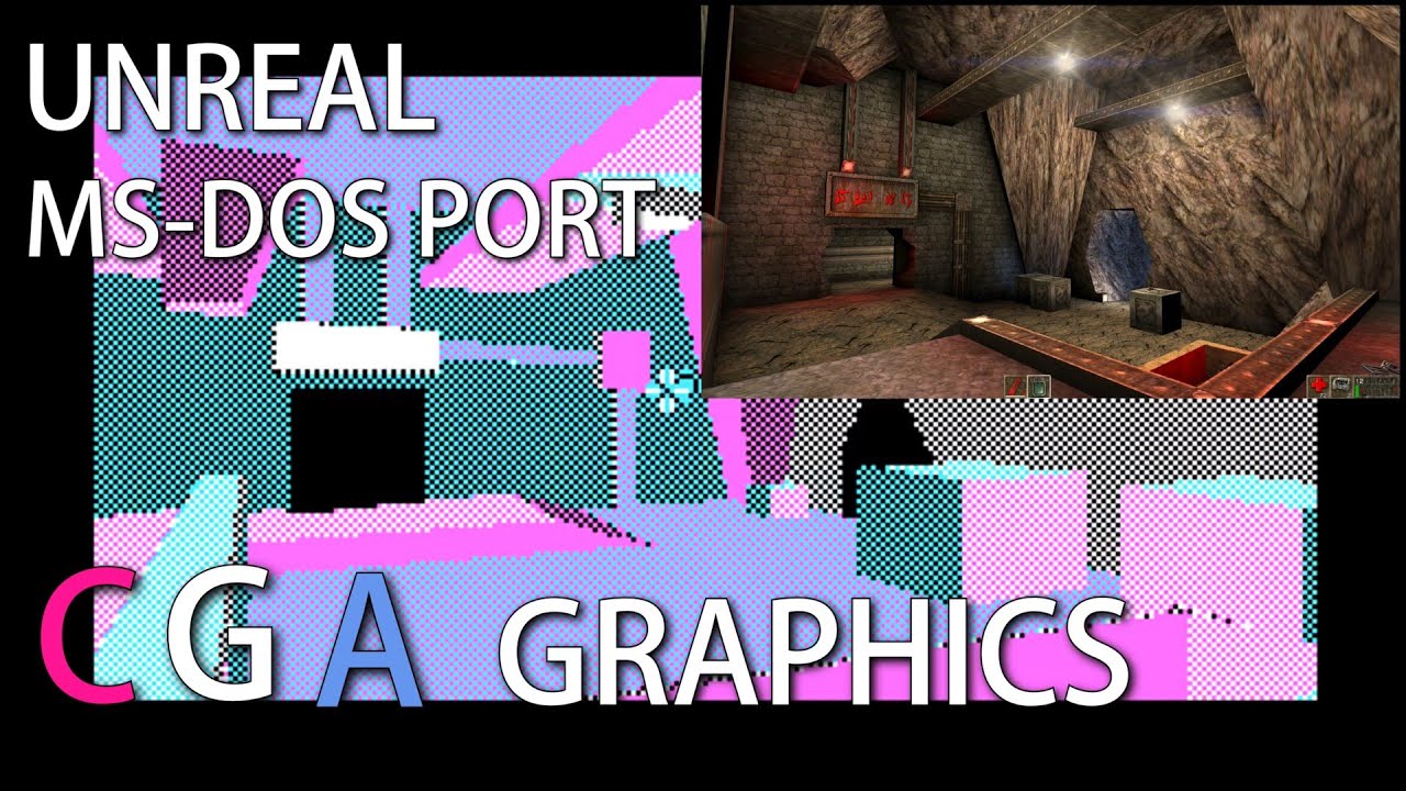 Unreal1 1998 Freescape Engine,CGA graphics-Update 06