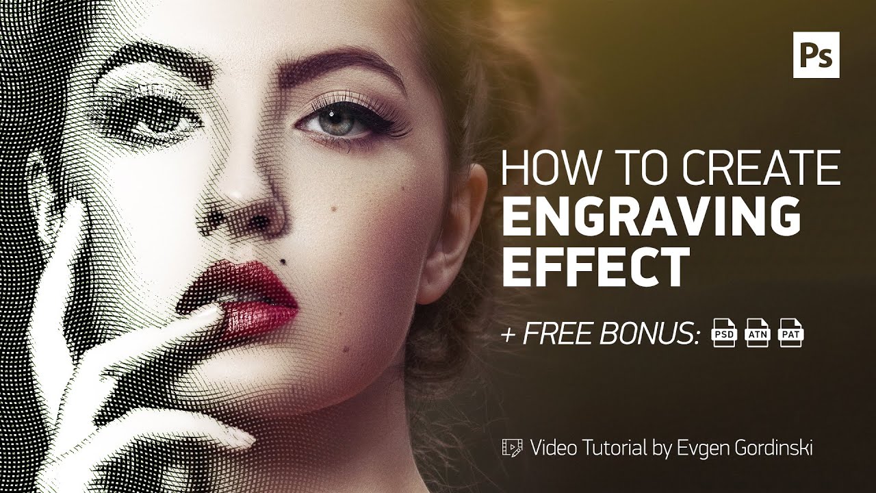 Realistic Engraving Effect + FREE Action & Psd - Photoshop Tutorial