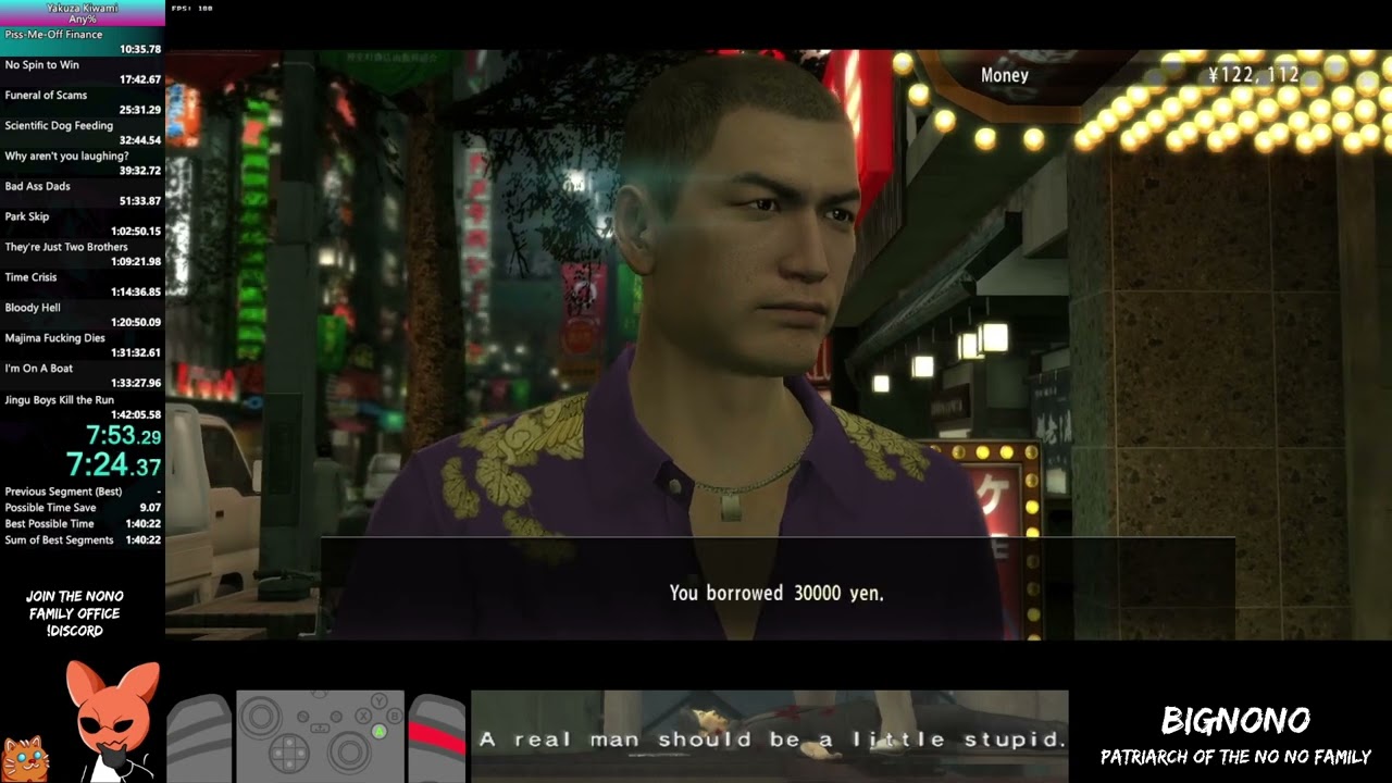 Yakuza Kiwami Any% Speedrun in 1:41:39 [Ex-WR]