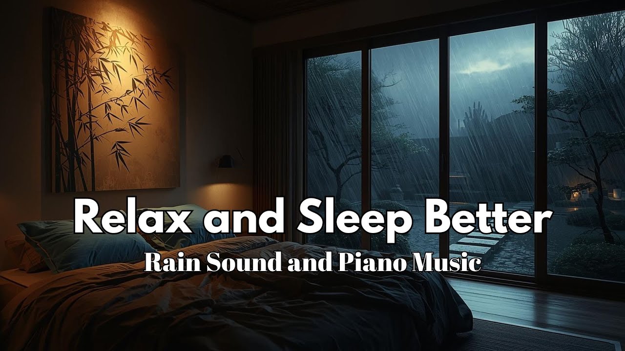 Relaxing Sleep Music + Bedroom Rain Sounds 💧 Deep Healing and Meditation Music | Calm Mind & Body