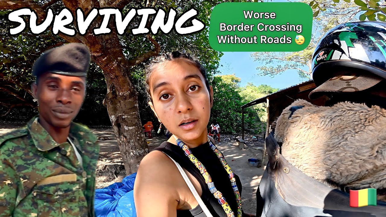 Crossing World’s WORSE Border into Conkary in BUSH: West Africa 🇬🇳😱