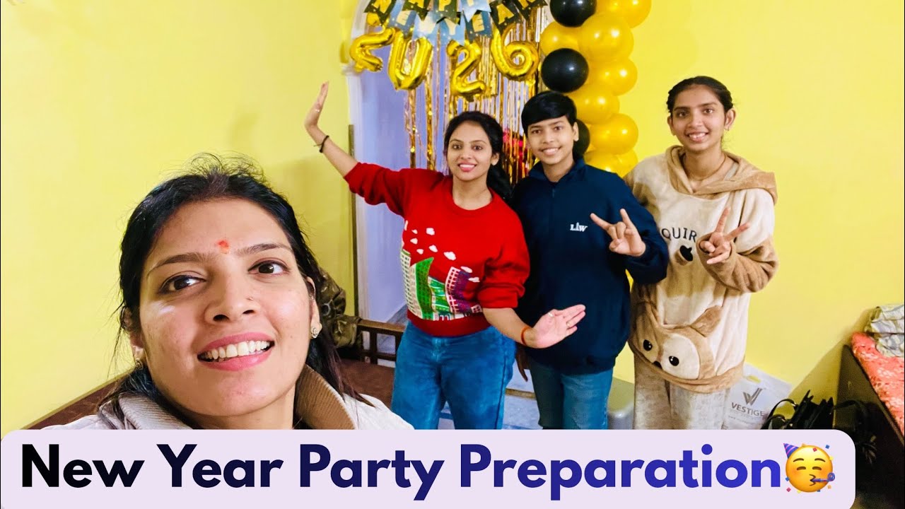 Our Chaotic New year party decor preparation 2026 🥳 | My First Ever Vlog |Vijaya’s lifestyle strory