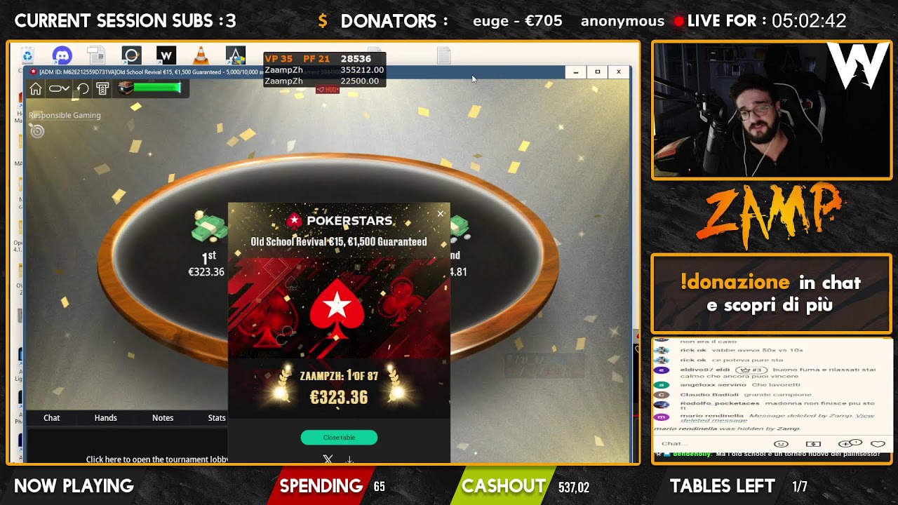FINAL TABLE OLDSCHOOL FREEZEOUT 320 AL PRIMO!! POMERIDIANA SINDACALE | !wizard !stream