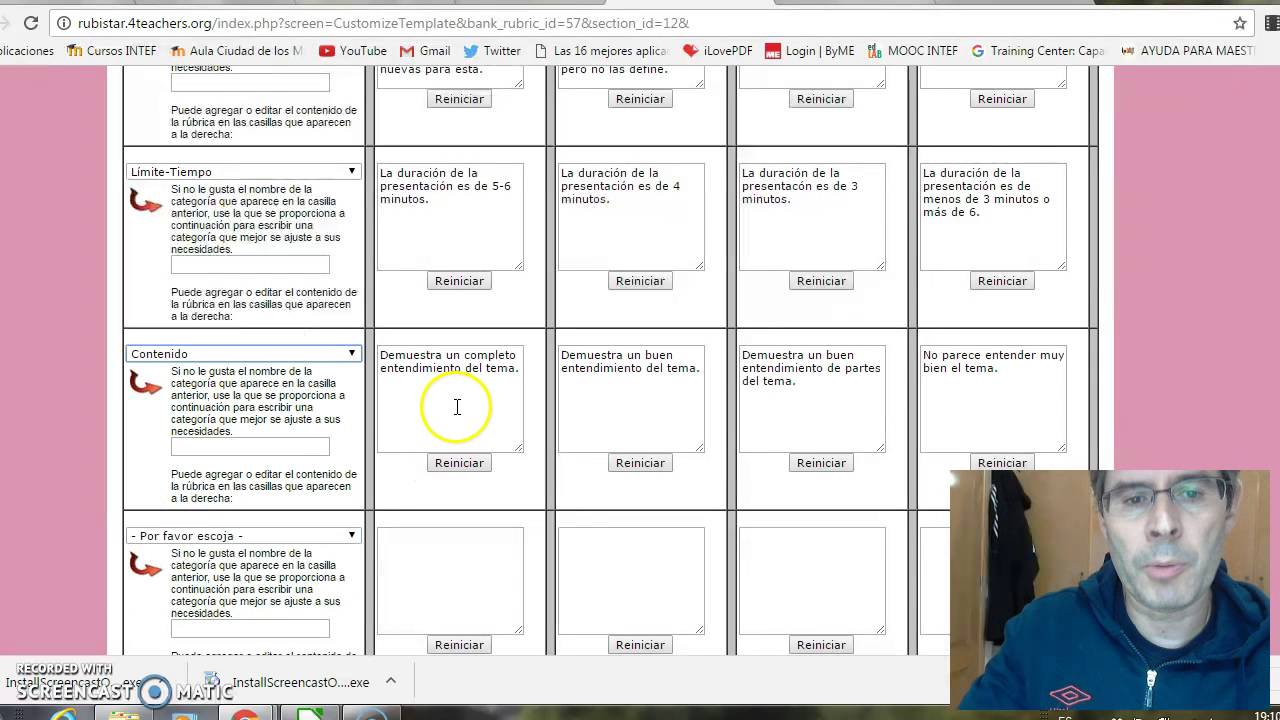 Realizar rúbricas con Rubistar tutorial español