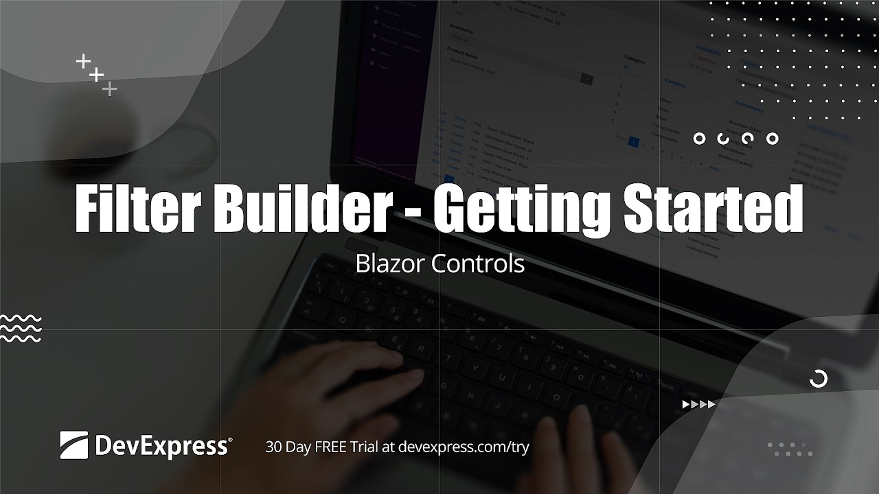 Начало работы с конструктором фильтров DevExpress Blazor