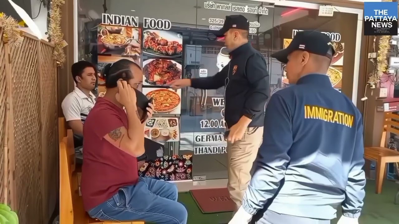 Chonburi Immigration rounds up alleged illegal workers and immigrants around Pattaya.