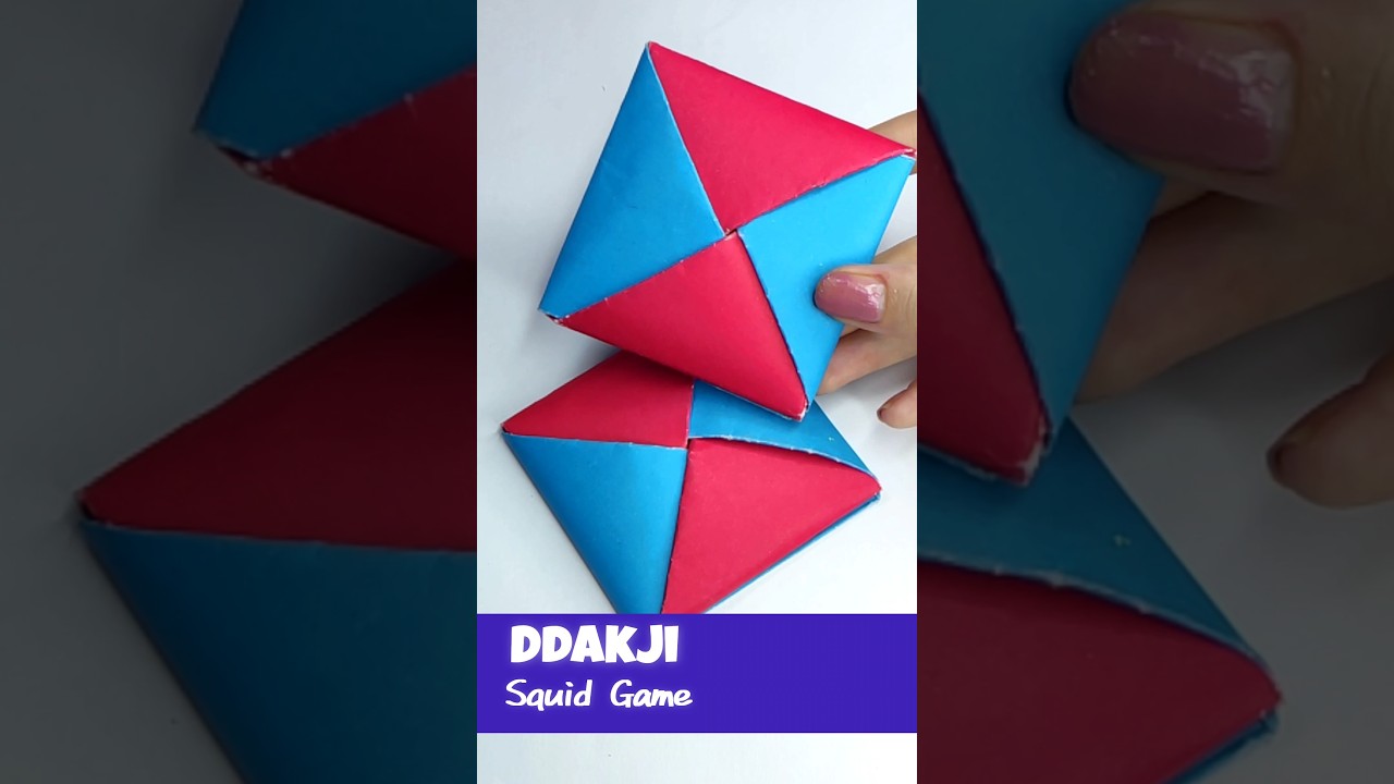 DIY Squid Game Ddakji toy origami 