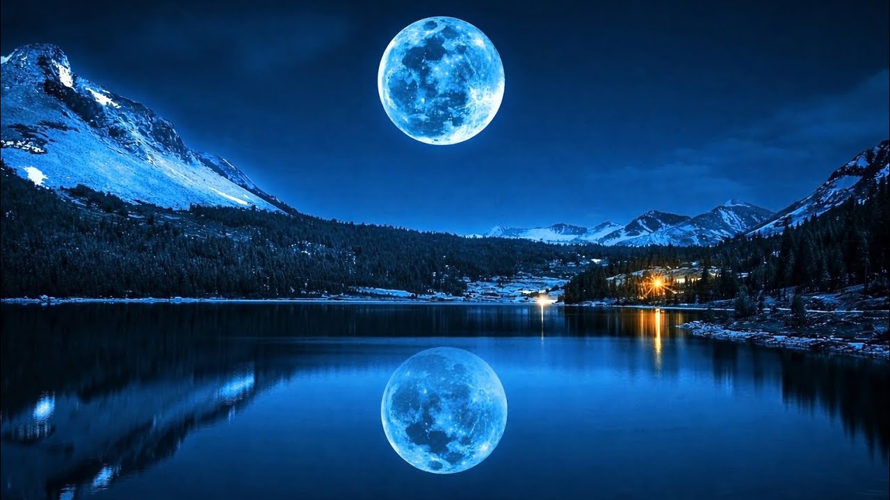 Deep Sleep Music 🌙 Relaxing Moonlight Night Lake | Fall Asleep Fast