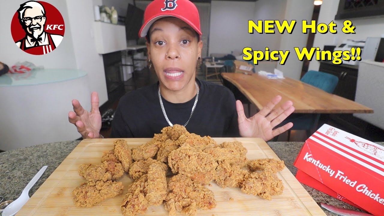 TRYING KFC HOT & SPICY FRIED CHICKEN WINGS FOR THE FIRST TIME!