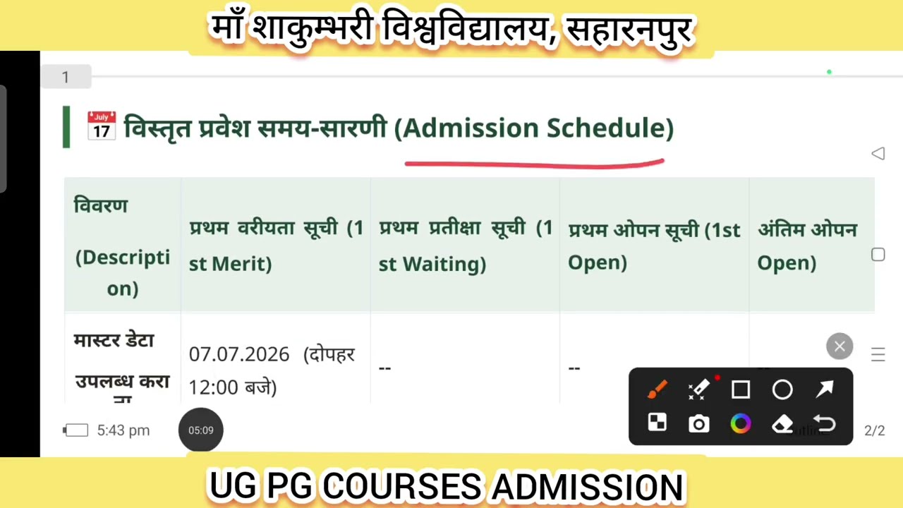 MSU Merit UG PG 2026-27 | Merit list | MSU Open Merit list | MSU 1st Merit cutt off | Offer letter 