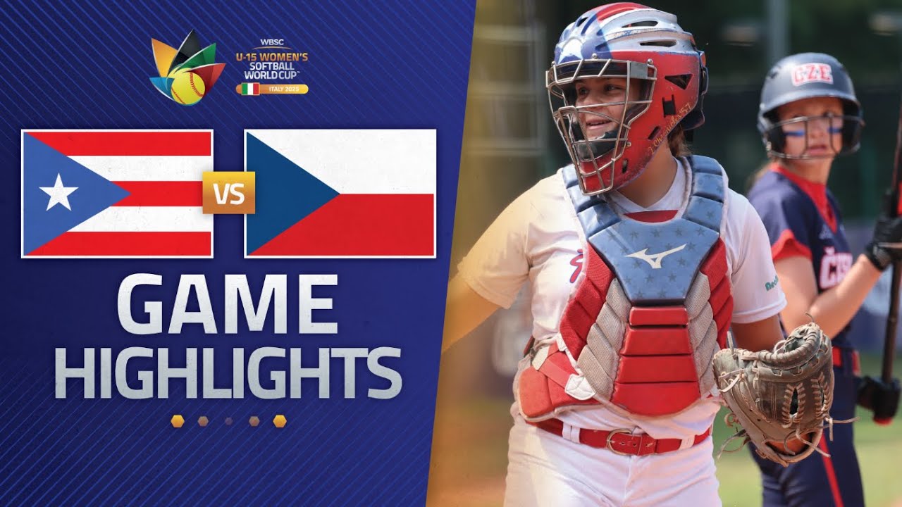 HIGHLIGHTS | 🇵🇷 Puerto Rico vs 🇨🇿 Czechia | WBSC U-15 Women's Softball World Cup 2025