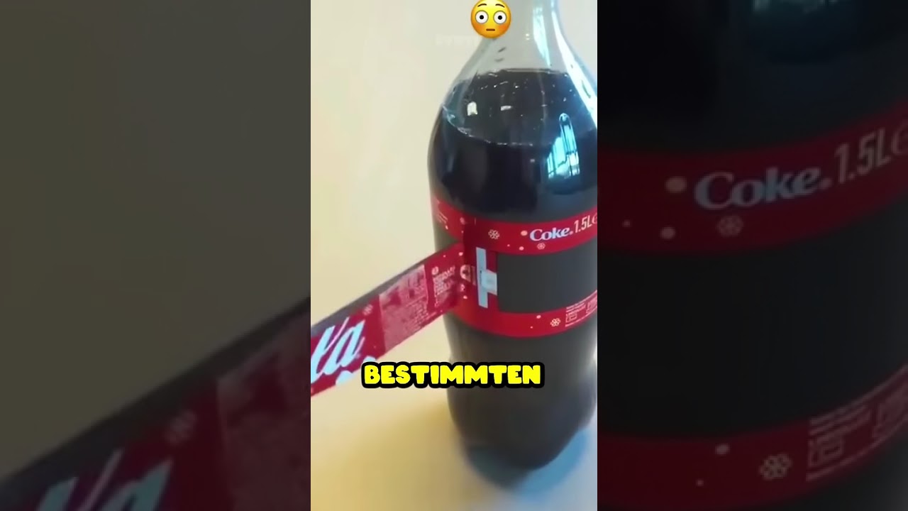 Was passiert wenn du das Etikett von einer Cola-Flasche abziehst?
