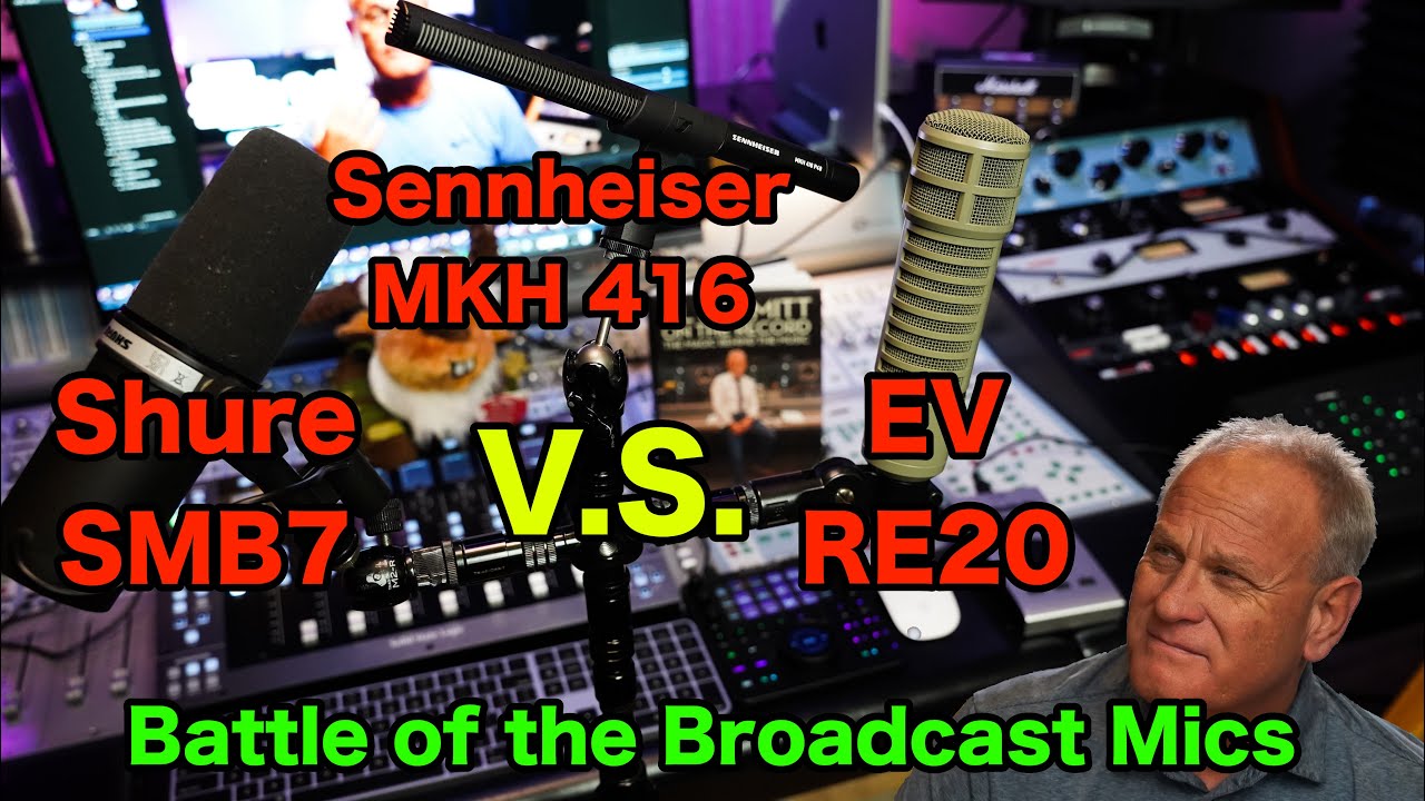Battle of the Broadcast MIcs - Shure SMB7 vs EV RE20 vs Senneiser MKH416
