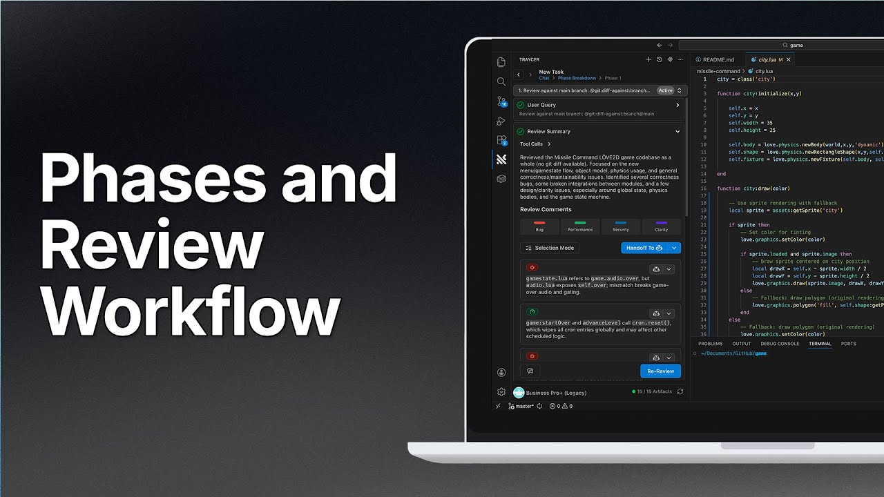 How to use the Phase and Review Workflow in Traycer
