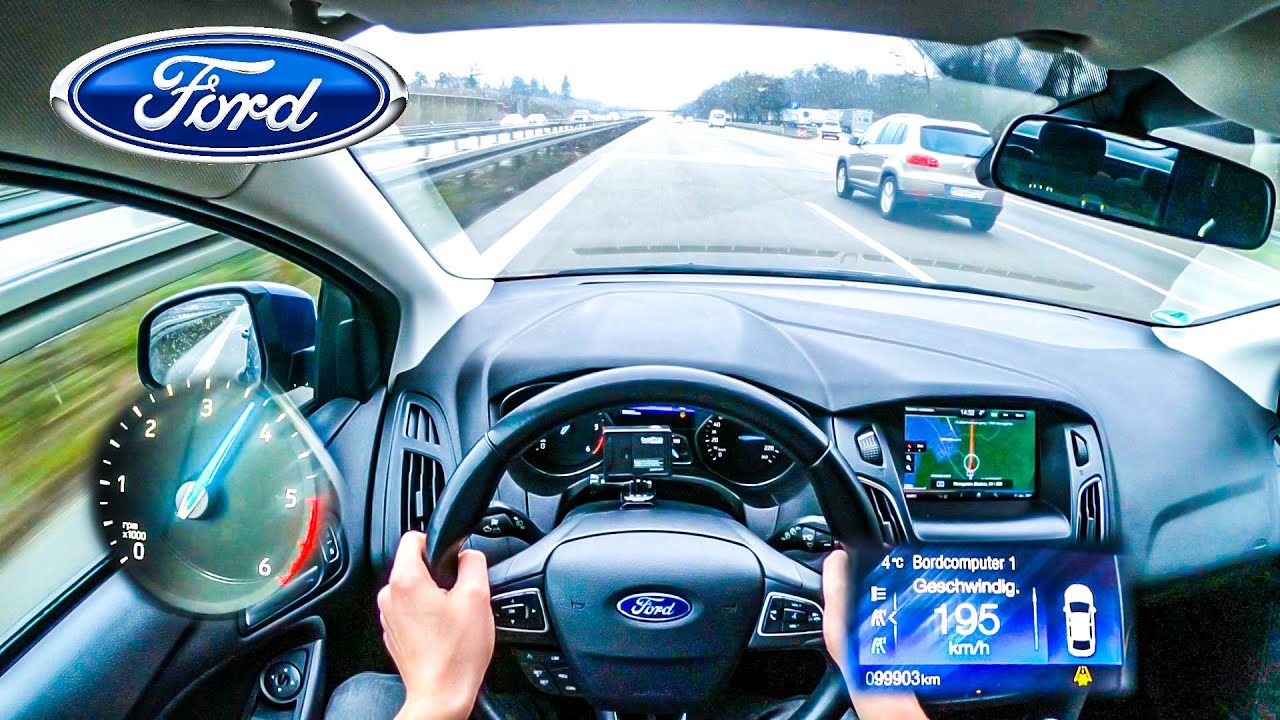 Ford Focus 1.5 POV - TOP SPEED + ACCELERATION ON GERMAN AUTOBAHN