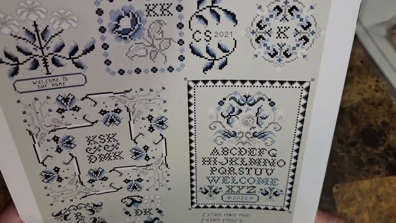 Déballage très spécial de reproductions de samplers antiques  #pointdecroix