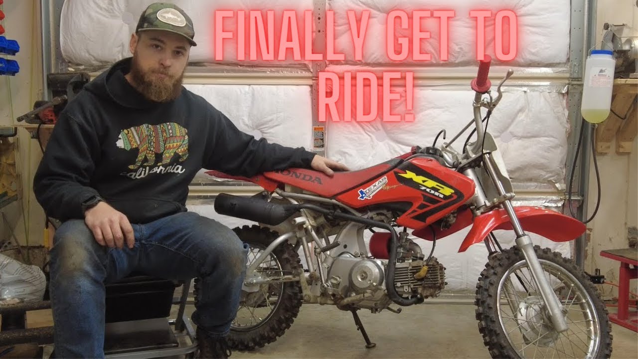 Honda XR70 First Start After Rebuild! 88cc Big Bore Kit!