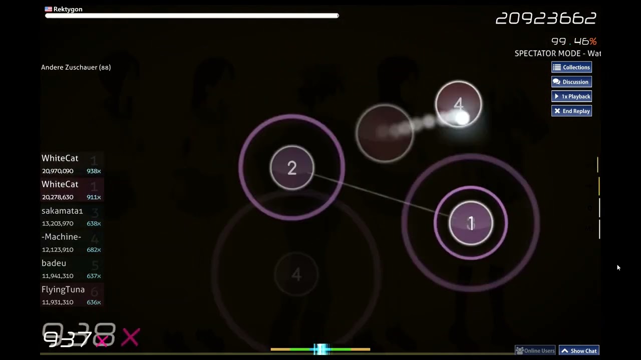 WhiteCat hitting absurd patterns [spectator reaction]