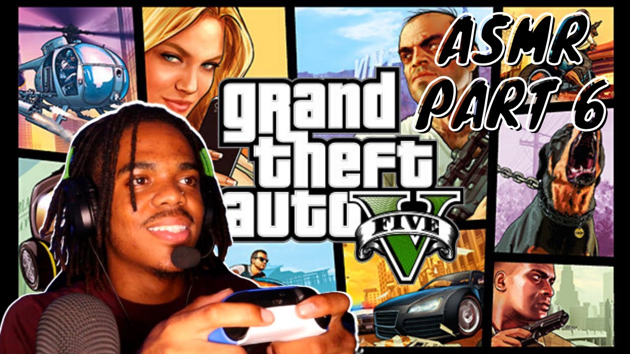 ASMR playing GTA 5 | controller sounds & gum chewing (pt 6)
