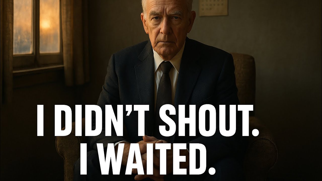 I DIDN’T SHOUT.I WAITED