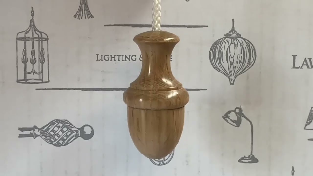 Hand Woodturning a Light Pull