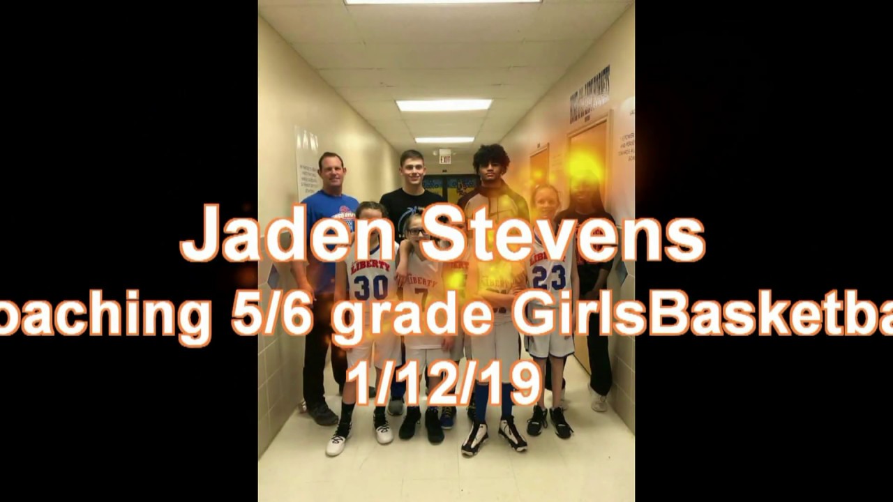 Jaden Stevens coaching 5/6 grade basketball