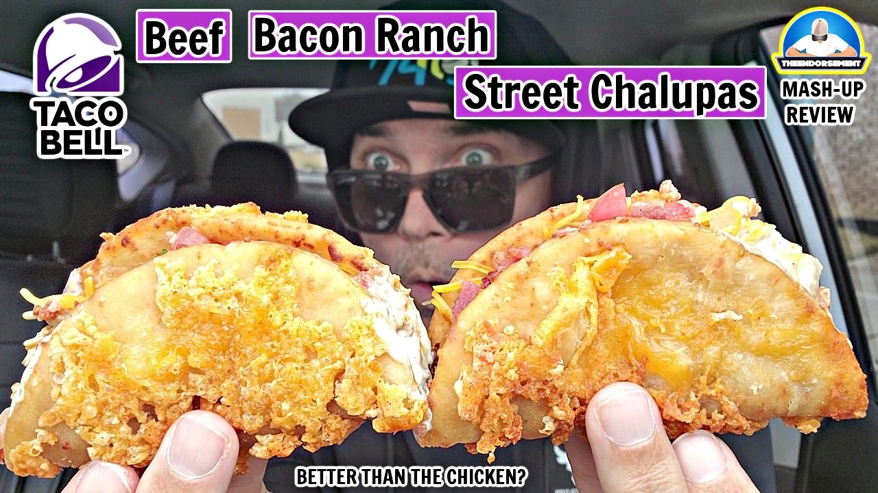 Taco Bell® Beef Bacon Ranch Street Chalupas Review! 🐄🥓🌮 | Fast Food Mash-Up | theendorsement