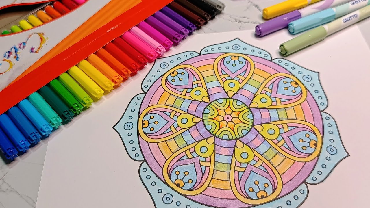 Mandala Coloring #4 #art #relaxing #mandala  #coloring #mandalaart #zen #colors 