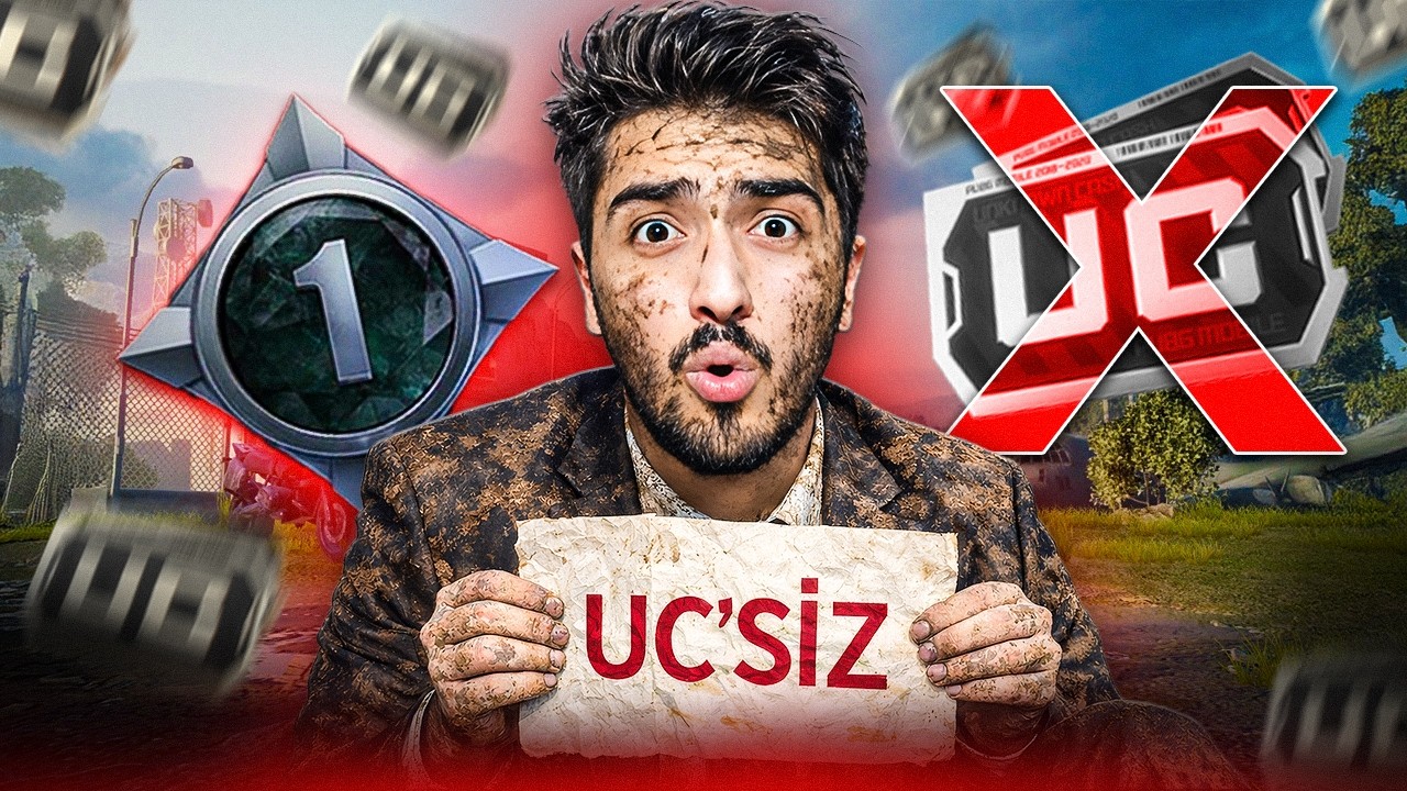 UC'SİZ PUBG MOBİLE'A BAŞLADIM! (1.300 UC KAZANDIM!)