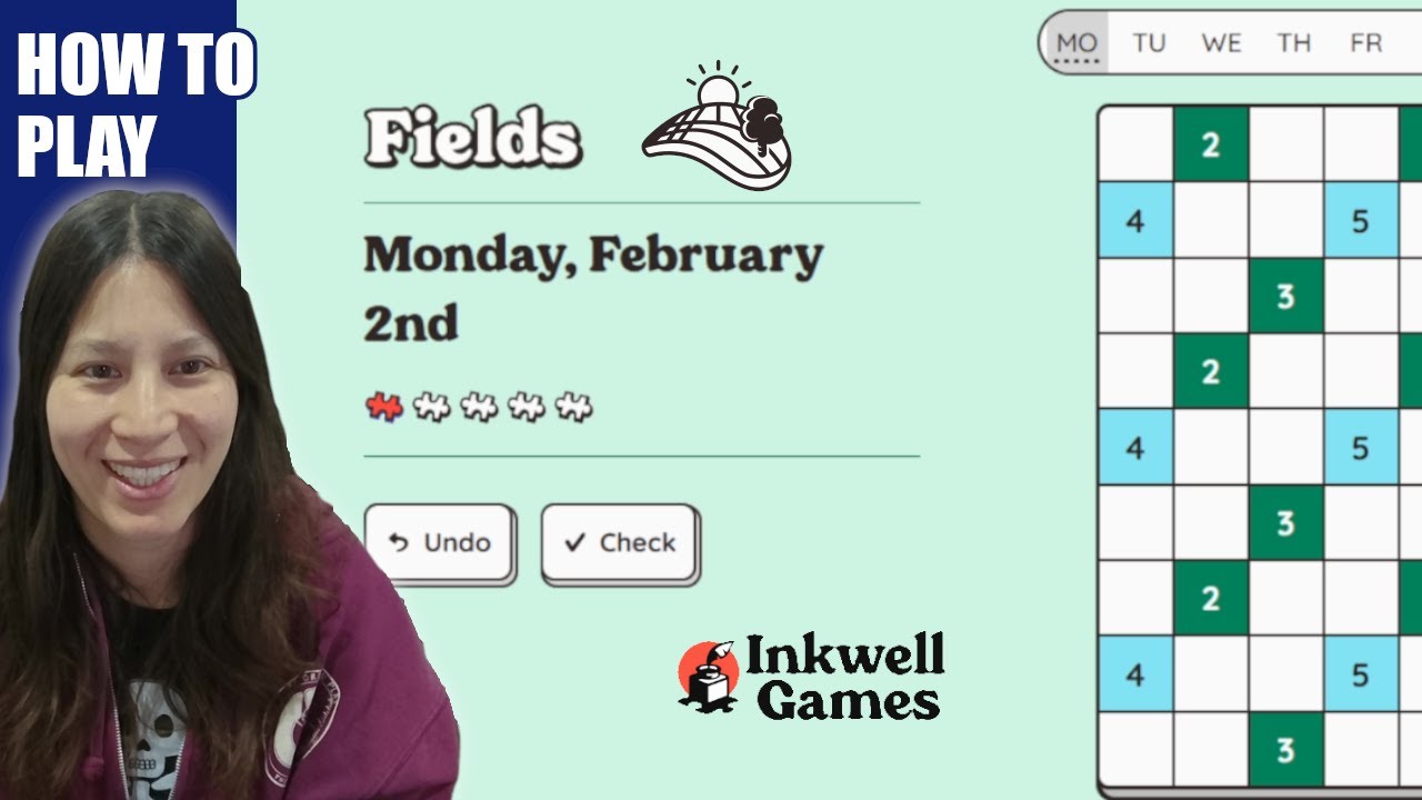 Inkwell Games: Fields - a daily puzzle | Tutorial & Example