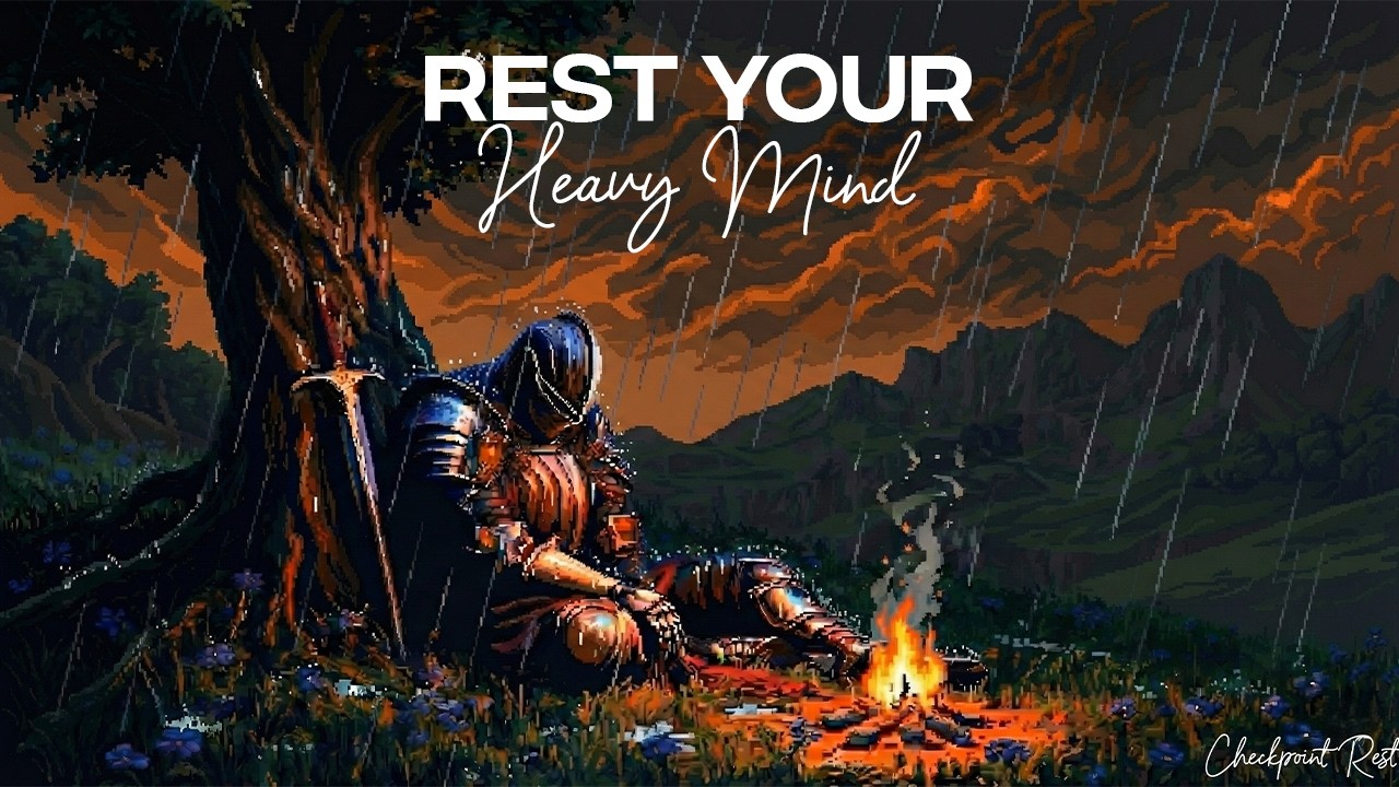 it's a dark stormy night in the realm but the fire is warm ( heavy rain & 432hz healing )