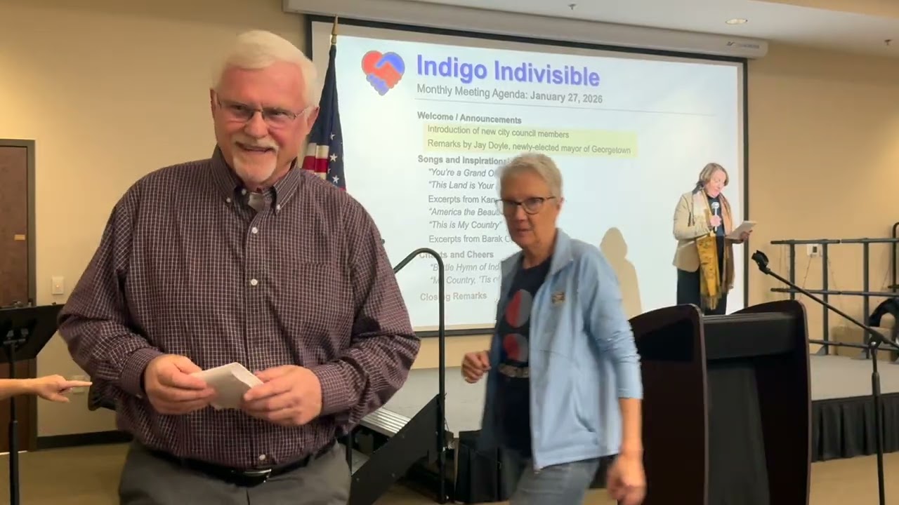January 27, 2026 Indigo Indivisible Meeting & Pep Rally