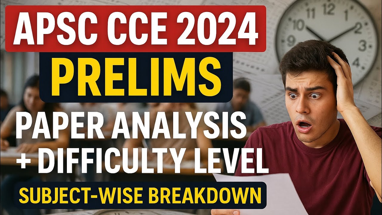 APSC CCE Prelims 2025 || Paper Analysis || Difficulty Level || Easy or Difficult ? Cut off Analysis