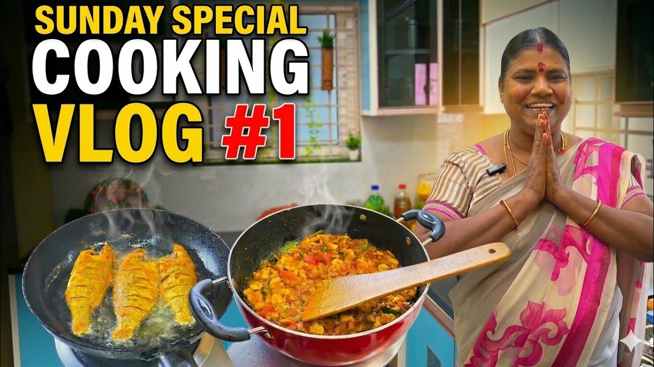 💥Sunday cooking vlog | Mini vlog | Non veg | vanga makkaley sapdalam.