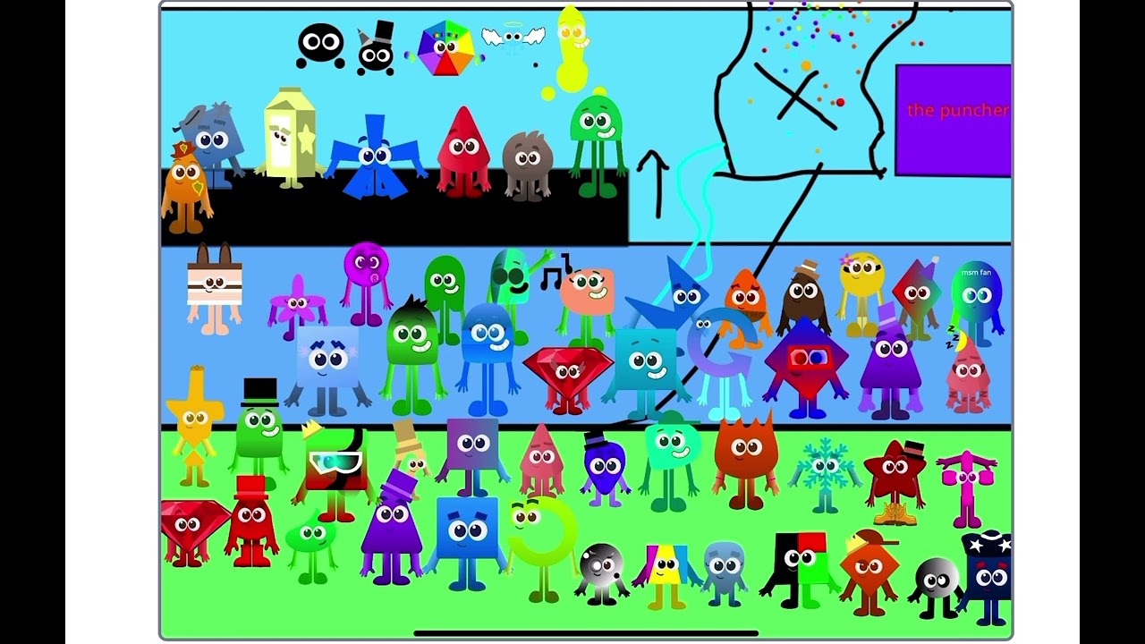 colorblock youtubers in a jolly band (read desc)