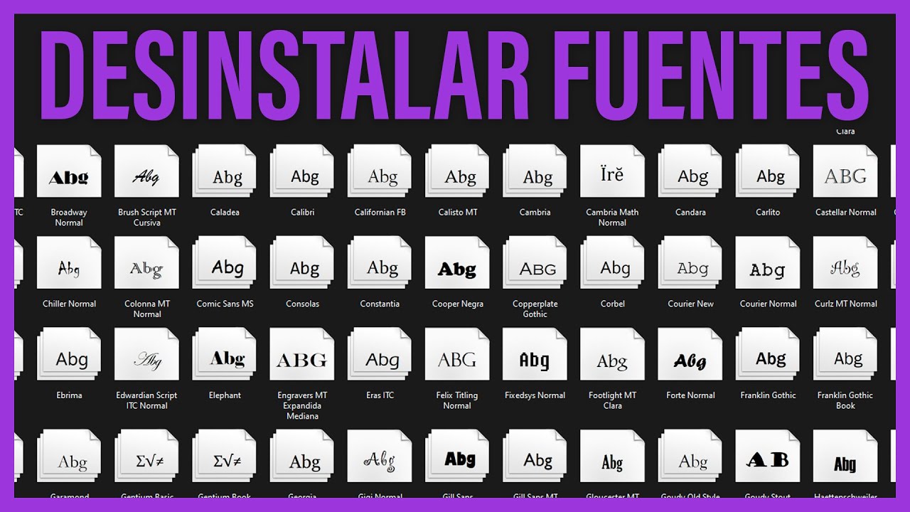 DESINSTALAR FUENTES en WINDOWS - DESINSTALAR TIPOGRAFÍAS ⚙️