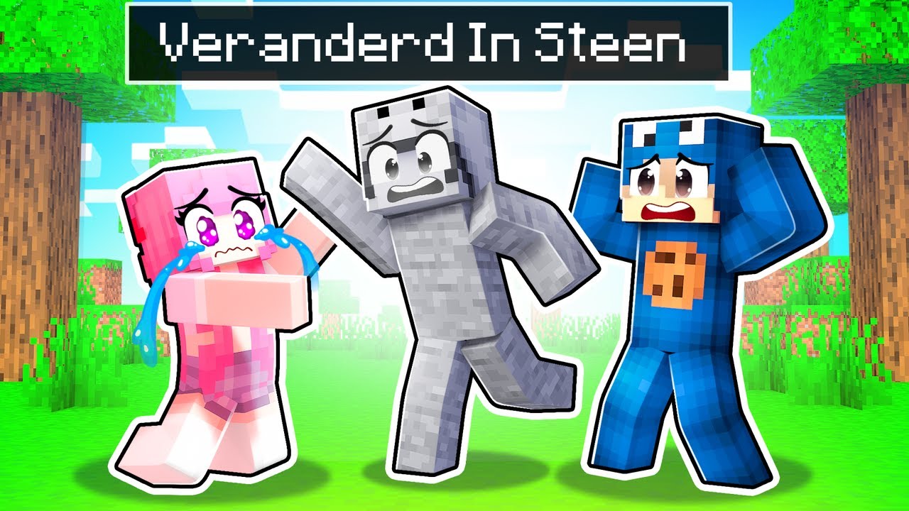 Dennus Is VERANDERD In STEEN In Minecraft!