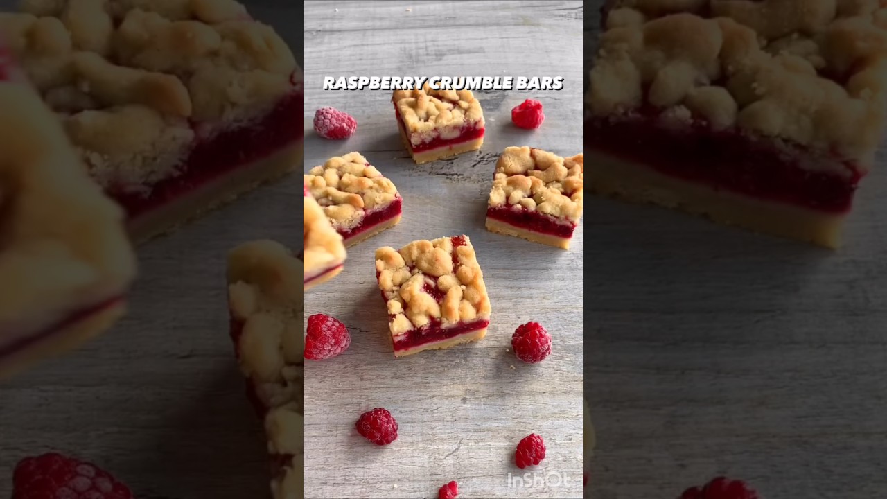 Raspberry crumble bar|easiest dessert to make at home|Trending recipes on YouTube