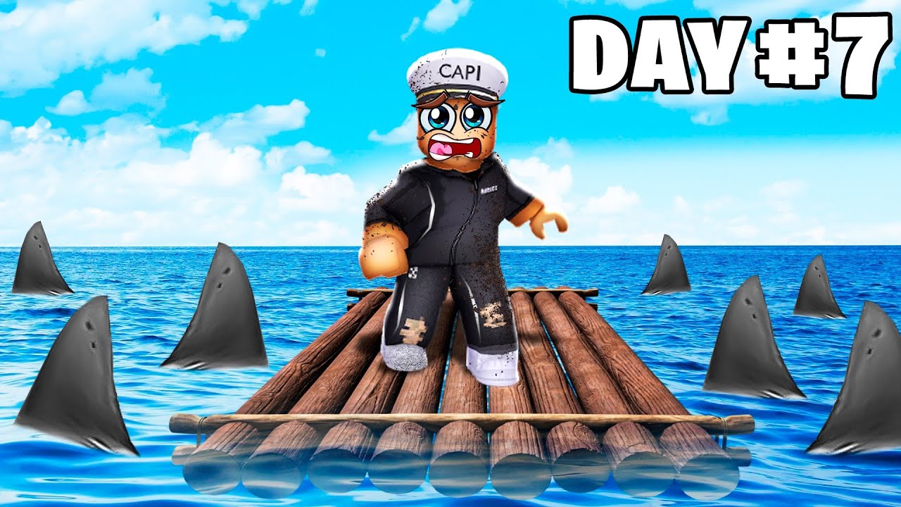 SHARK ATTACK on a RAFT in ROBLOX