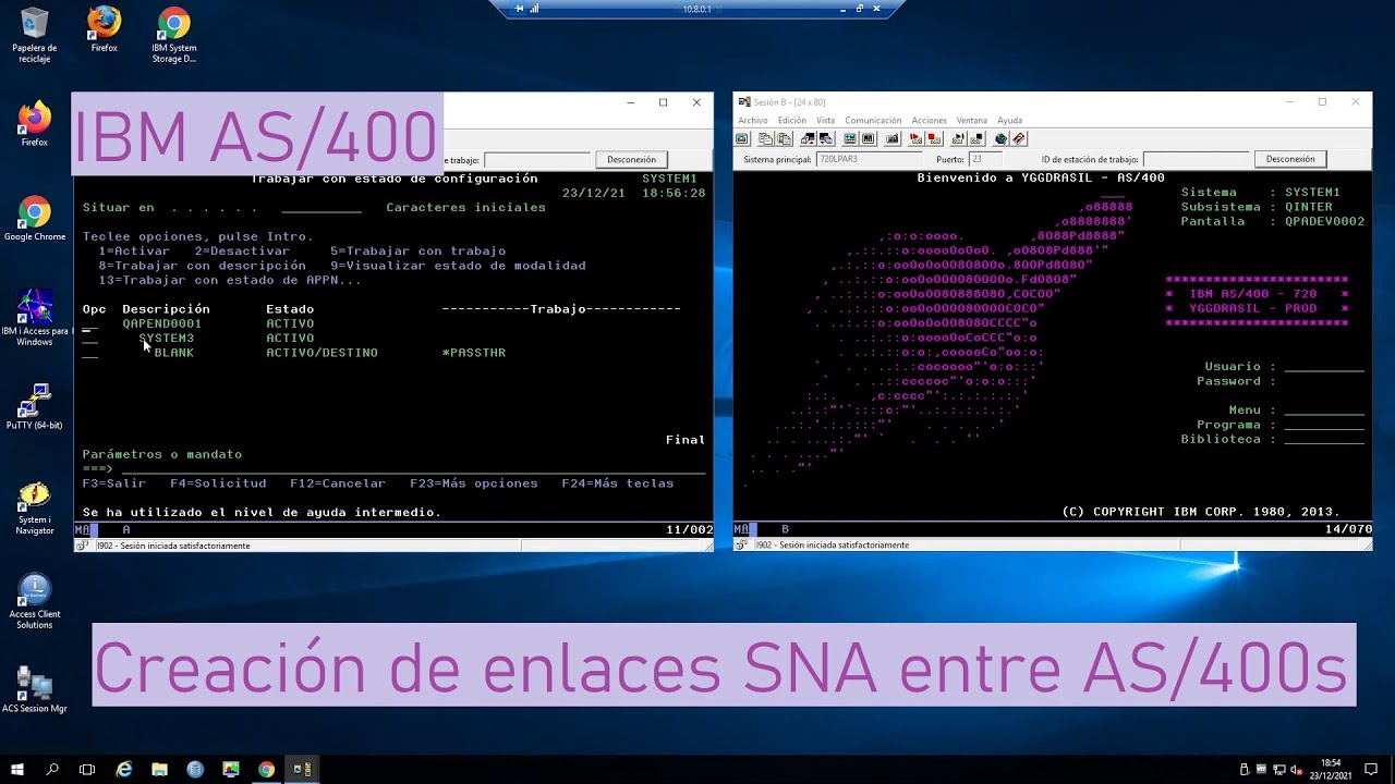 AS/400: Creación de enlaces SNA entre AS/400s
