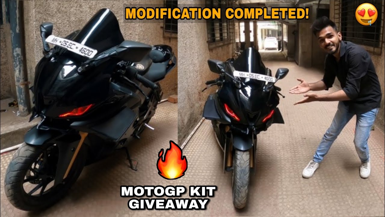Yamaha R15 v3 To R6 Transformation | R15 v3 Moto GP Kit Of Saiga Parts | R15 v3 Modification