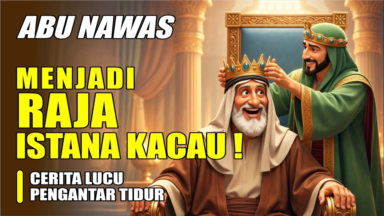 ABU NAWAS JADI RAJA SEHARIAN KEKACAUAN, KECERDIKAN DAN TAWA DI ISTANA - CERITA LUCU