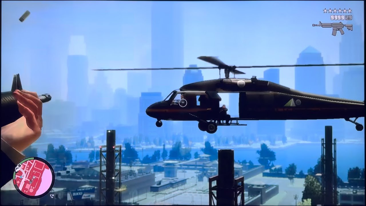 GTA 4 - Shootout at the Industrial Rooftop + 6 Star Rampage