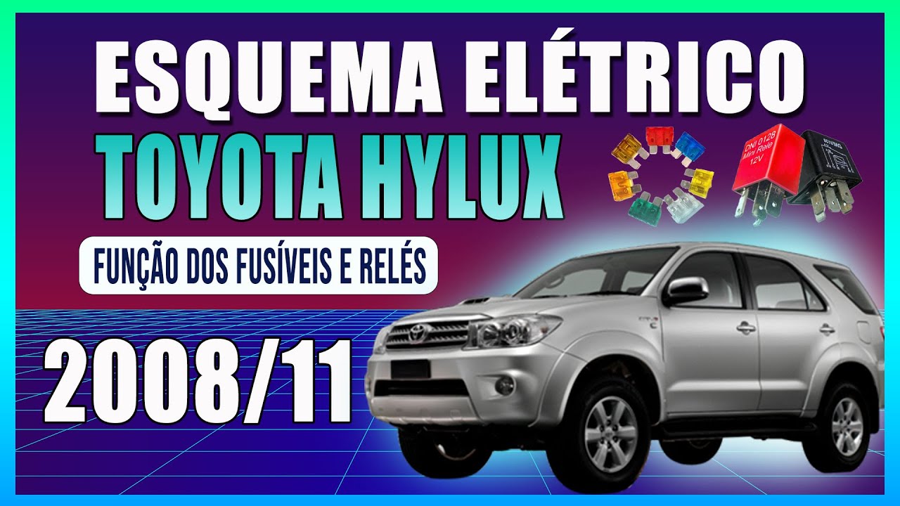 FUNÇÃO DOS FUSÍVEIS E RELÉS TOYOTA HILUX (2008/2011)