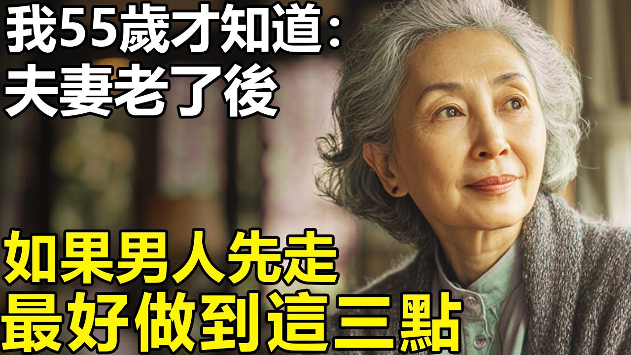 丈夫先走，女人不可以改嫁？我55歲才知道：如果男人先去世了，最好做到這三點！【養老|情感|生活|幸福生活】