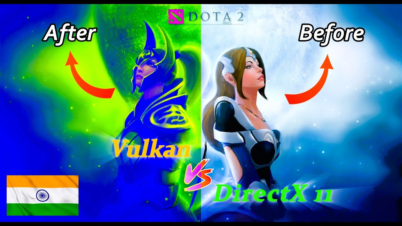 Vulkan vs DirectX 11 Side-By-Side Comparison | Dota 2 FPS Benchmark | [ Boost FPS 2024 ]