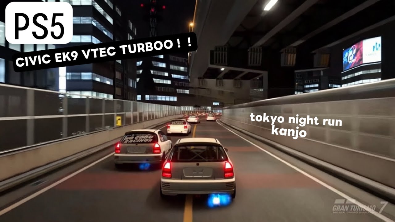 gran turismo 7 honda civic ek9 vtec turbo｜tokyo night run