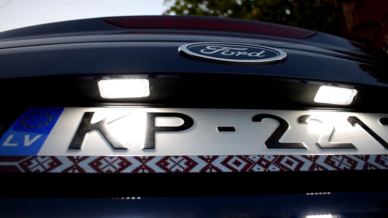 Замена галогенных фонарей подсветки номерного знака на светодиодные Mondeo MK4