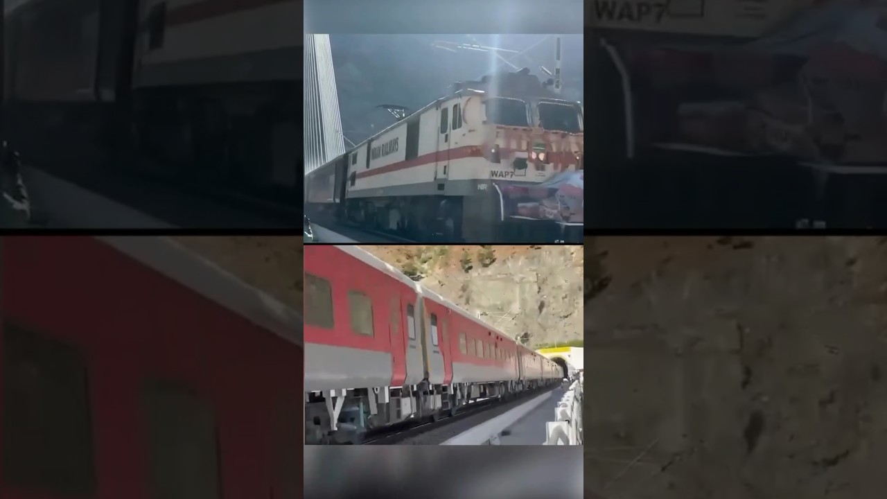 Railway conducts an 18 coach train trials on USBRL! #indianrailways#jammu#katra#srinagar#usbrl#info
