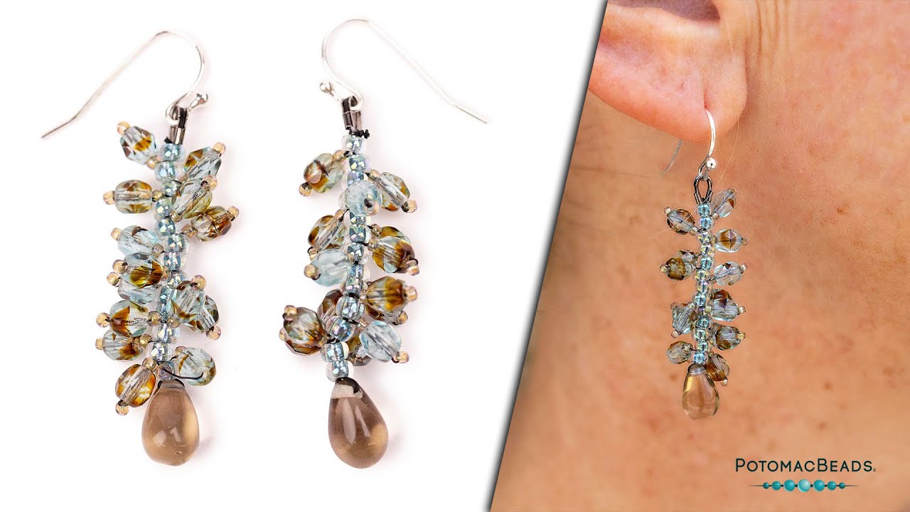 Beach Treasure Earrings - DIY Jewelry Making Tutorial by PotomacBeads